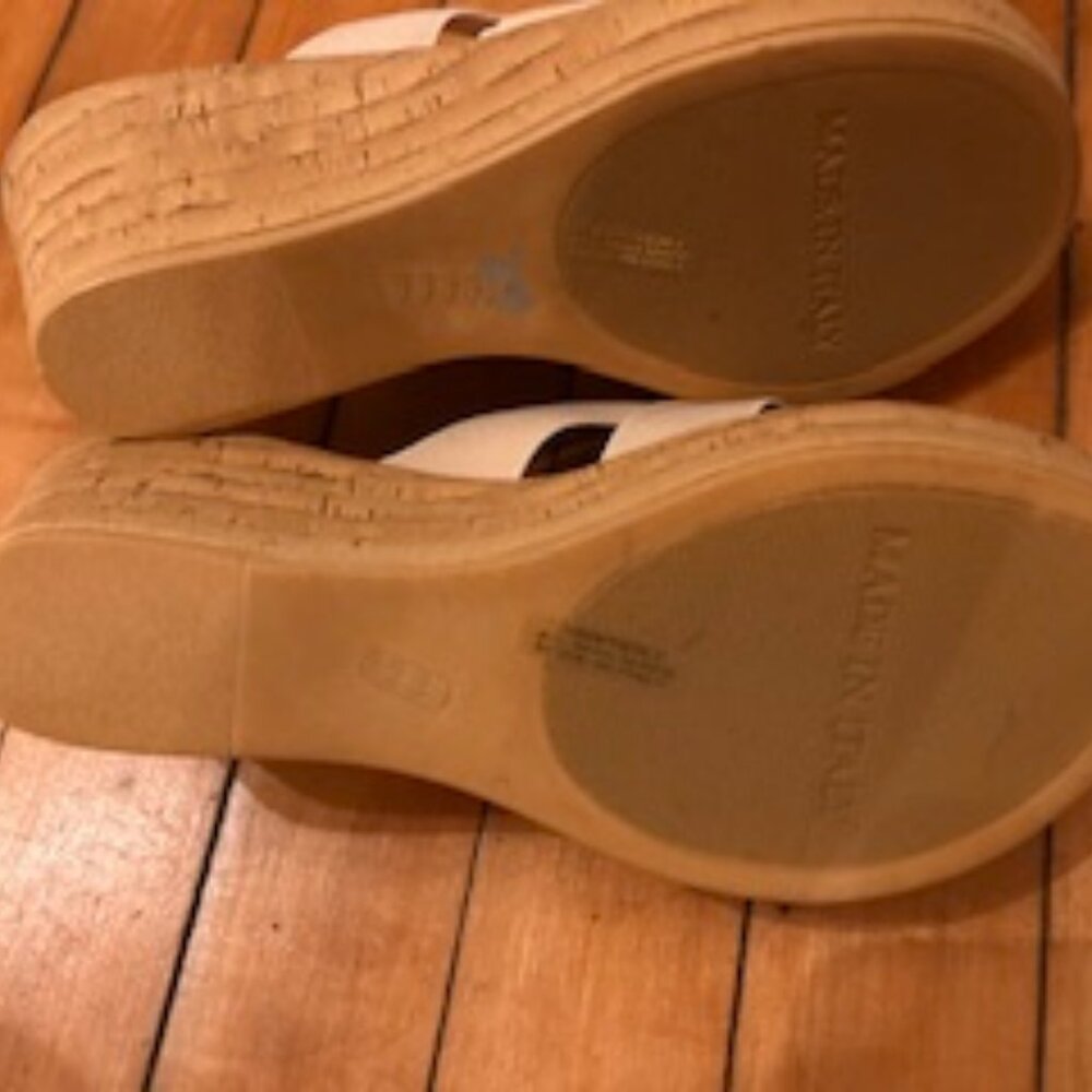 Italian Shoemakers Size 6 Avis Women's Stone & Brown Wedge Sandals - Picture 3 of 4